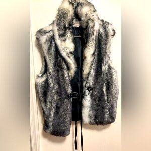Furry vest jacket